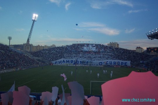 Tifo virage sud - 2 minutes avant le match